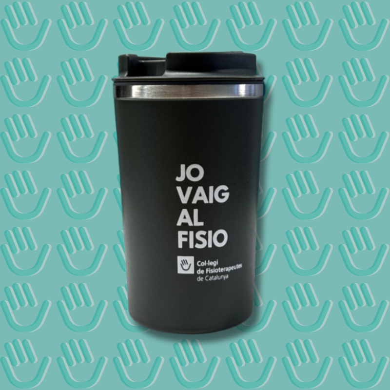 Vaso térmico gris - Jo vaig al fisio
